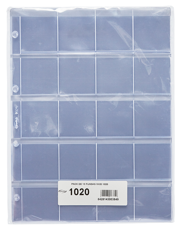 Funda protectora tamaño folio de 20 departamentos